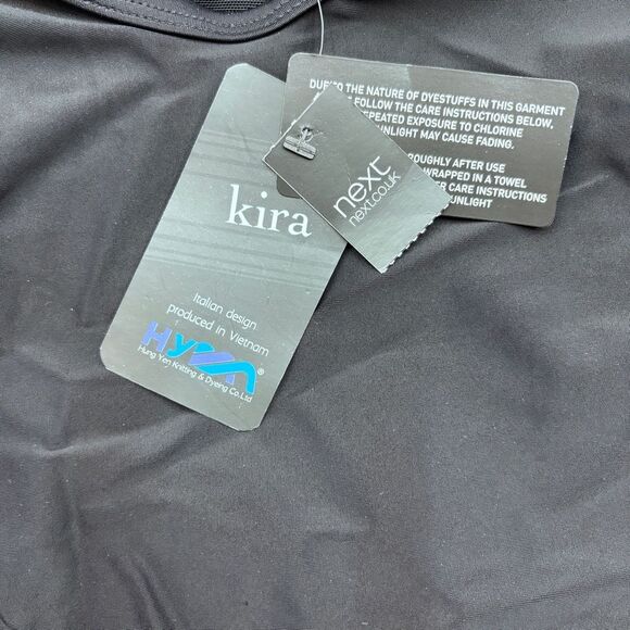 Next Black Rouches One Piece Swimsuit Sz 10 - Picture 11 of 11